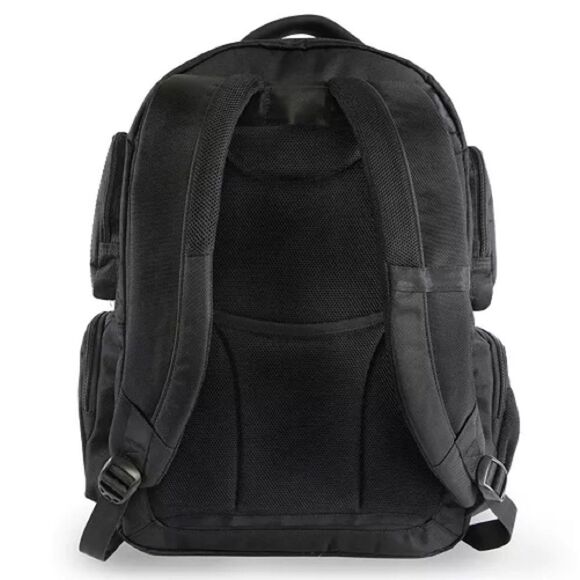 Perry Ellis Black 350 Laptop Backpack- Black travel bag, business bag $160 bag - Picture 11 of 16